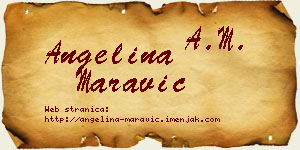 Angelina Maravić vizit kartica